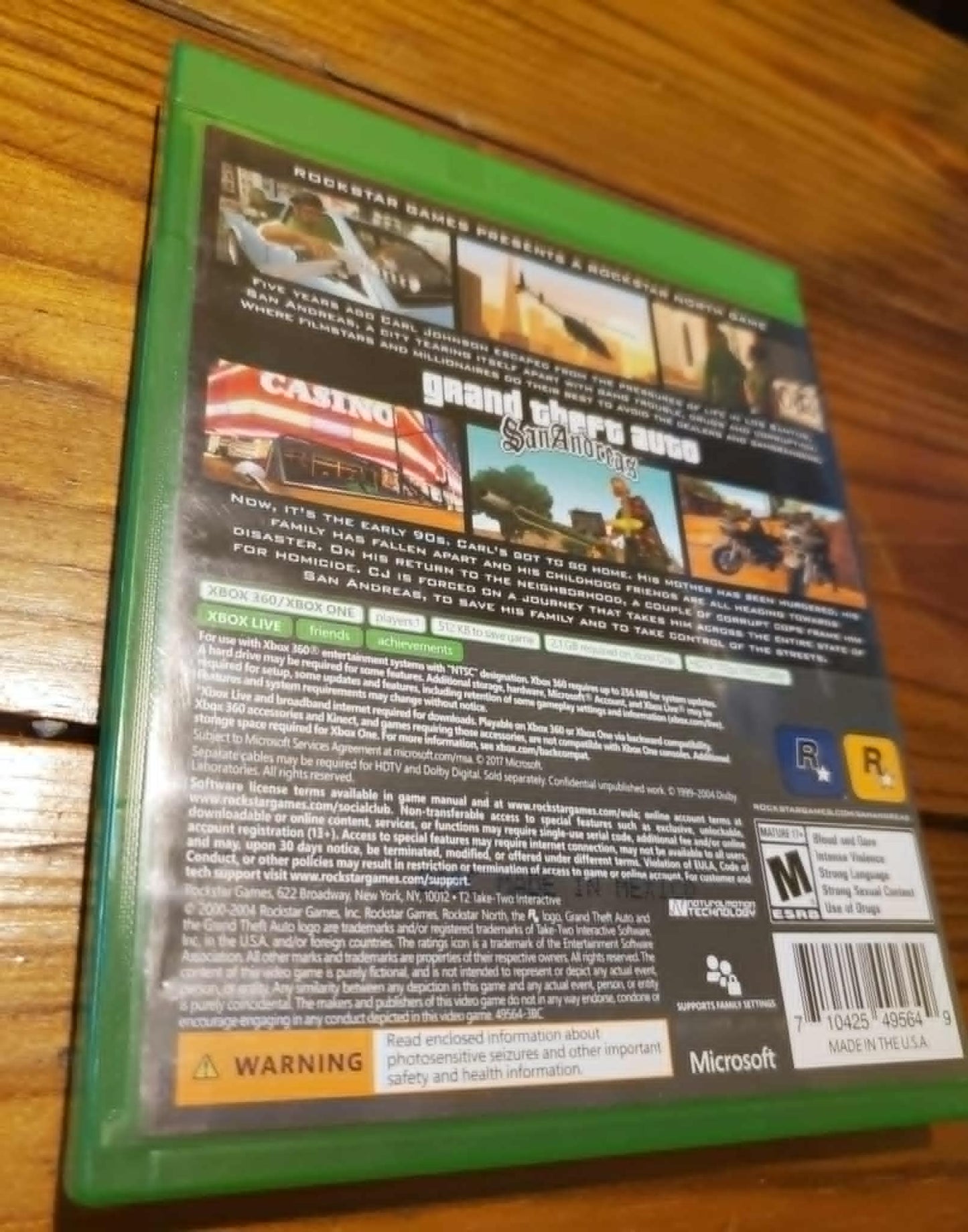 Grand Theft Auto San Andreas Xbox One