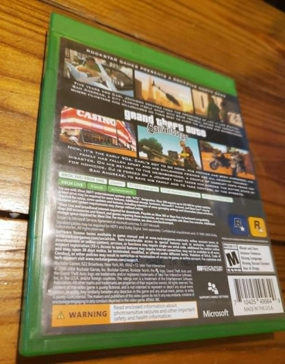 Grand Theft Auto San Andreas Xbox One